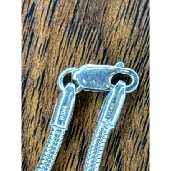 Vintage Sterling Silver Snake Chain Lobster Claw Clasp 925 Made in India - Picture 2 of 3